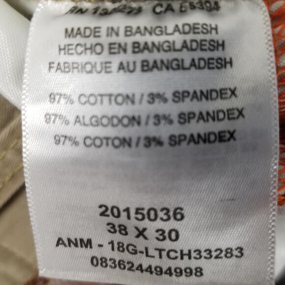 Lee Extreme Motion Pants Mens 38x30 Khaki Straight Fit Stretch Performance Chino - Picture 12 of 13